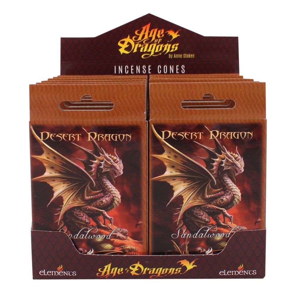 Desert Dragon Fragranced Incense Cones Pack of 12 by Anne Stokes