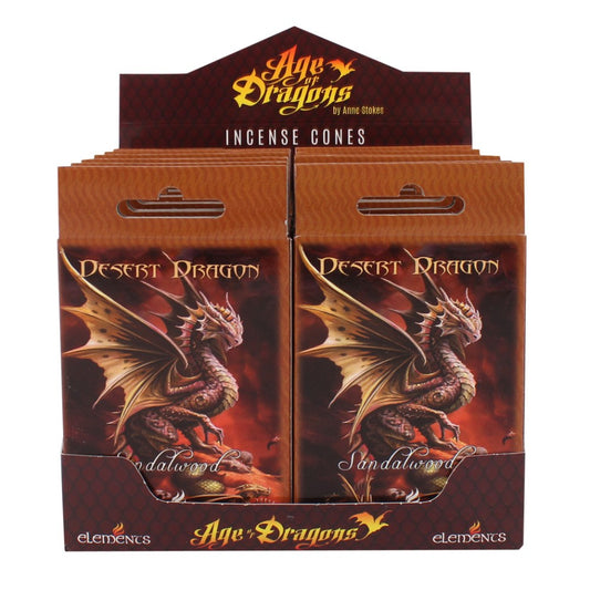 Desert Dragon Fragranced Incense Cones Pack of 12 by Anne Stokes