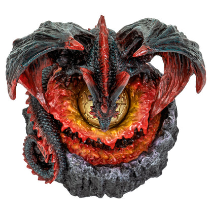 Winged Dragon Volcano Mountain with LED light Fantasy Decor Figurine