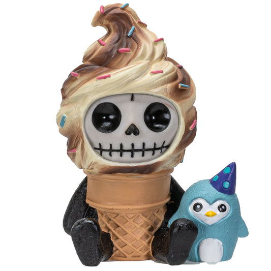 Furrybones Summit Collection Softo Figurine Decorative Signature Skeleton Ice Cream Cone Costume 3 Inch Tall Collectible Statue