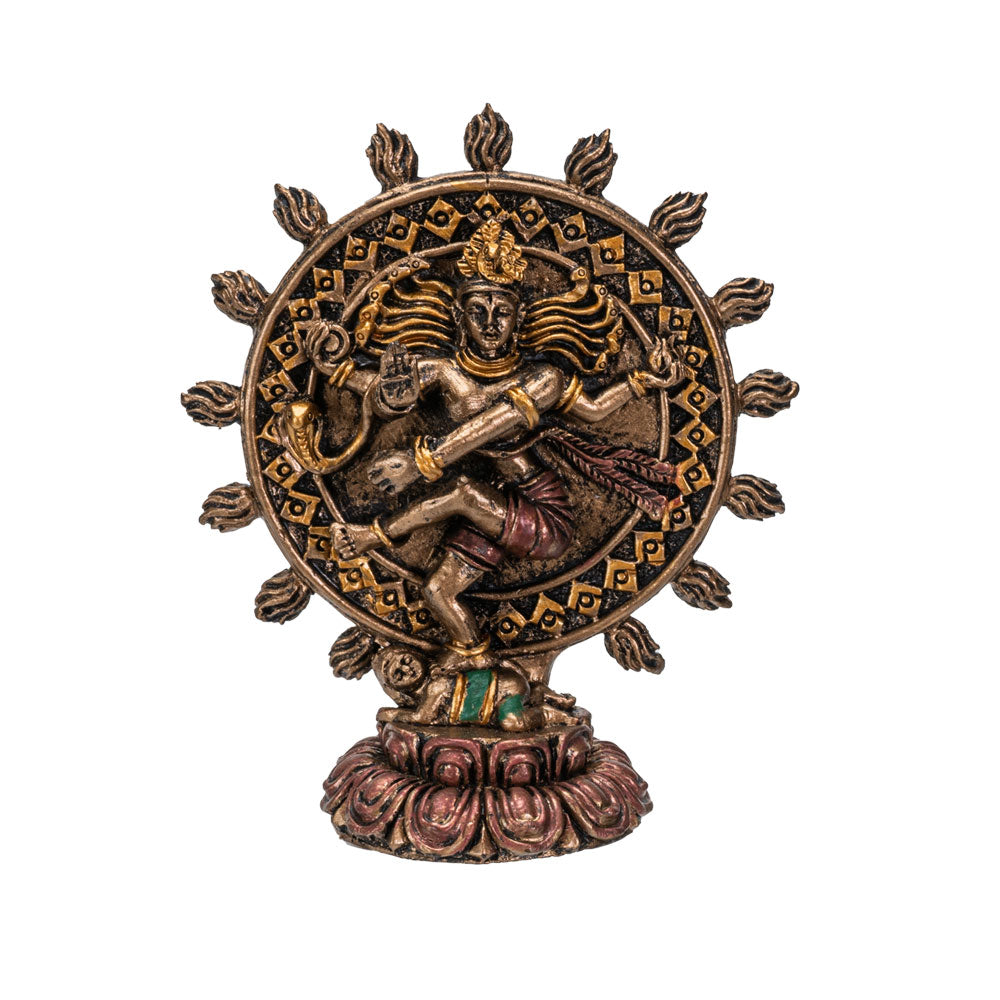 Hindu God Shiva Nataraja Miniature Resin Figurine Statue