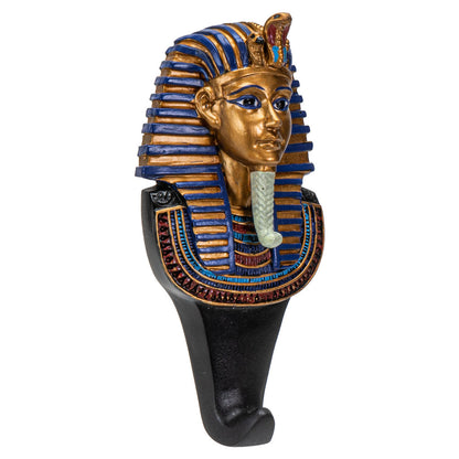 Ancient Egyptian Pharaoh King Tut Tutankhamun Resin Sculpture Figurine Wall Hook Hanger