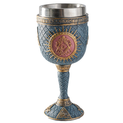 Masonic  Square and Compasses Goblet with removeable inner