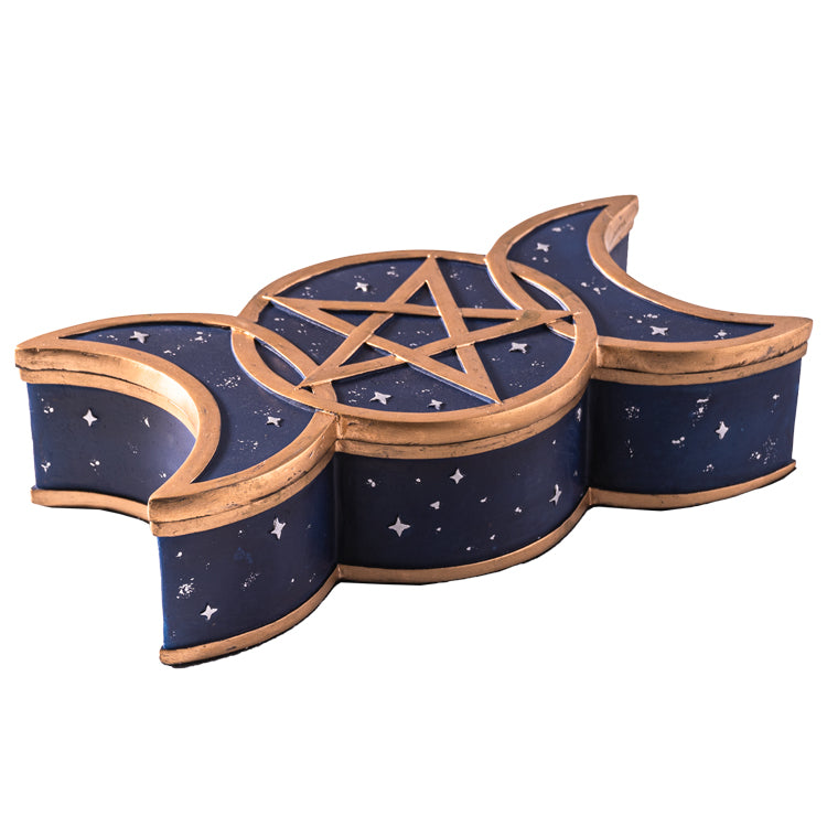 Triple Moon Resin Jewelry Decorative Box