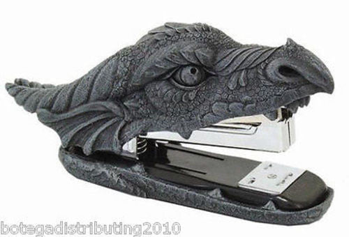 Grey Stone Desk Dragon Stapler Office Accessory Home Decor Paper Stapler