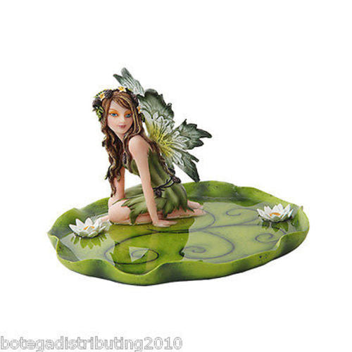 Emerald Fairy Jewelry Dish Lily Pad Vanity Tray Home Decor