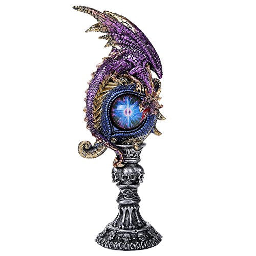 Guardian Dragon On Ocular Tower Figurine Fantasy