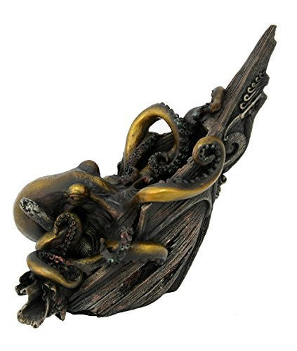 The Kraken Giant Octopus Attacking Ship Collectible Figurine 9 Inch Tall