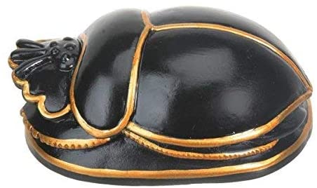 Egyptian Black Scarab Collectible Figurine