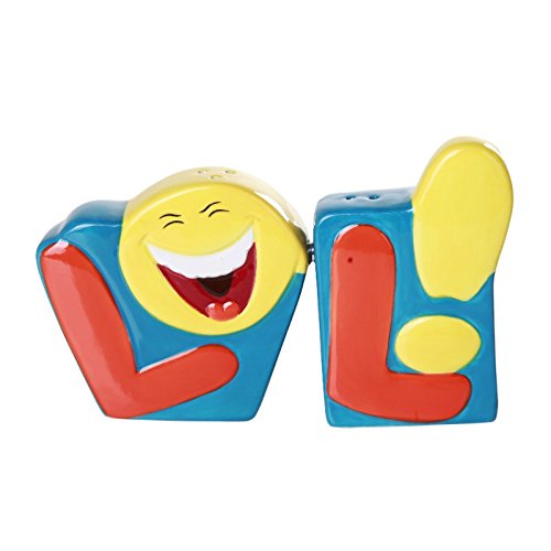 Laugh Out Loud, LOL Salt and Pepper Shaker Set Kitchen Decor