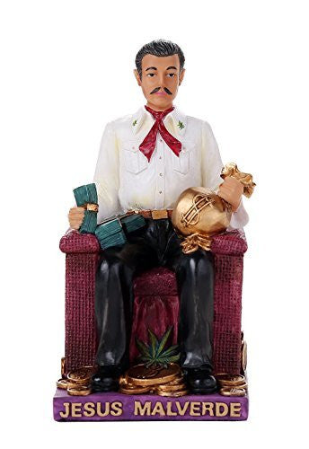 6.5 Inch Jesus Malverde Folklore Statue Sinaloa Religious Figurine Mexico Estatua Figure