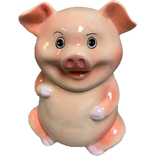 Pink Pig Cookie Ceramic Cookie Jar Kitchen Decor Piggy Hog