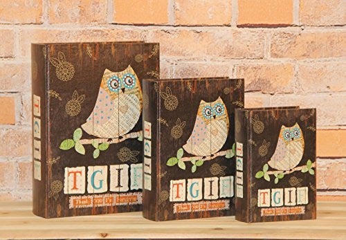 T.G.I.F "Thank God I'm Forgiven" Decorative Book Boxes Diversion Safe Set of 3