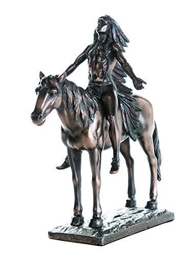 Appeal to the Great Spirit Bronze Finish Native American Indian Warrior Collectible Figurine 8 H