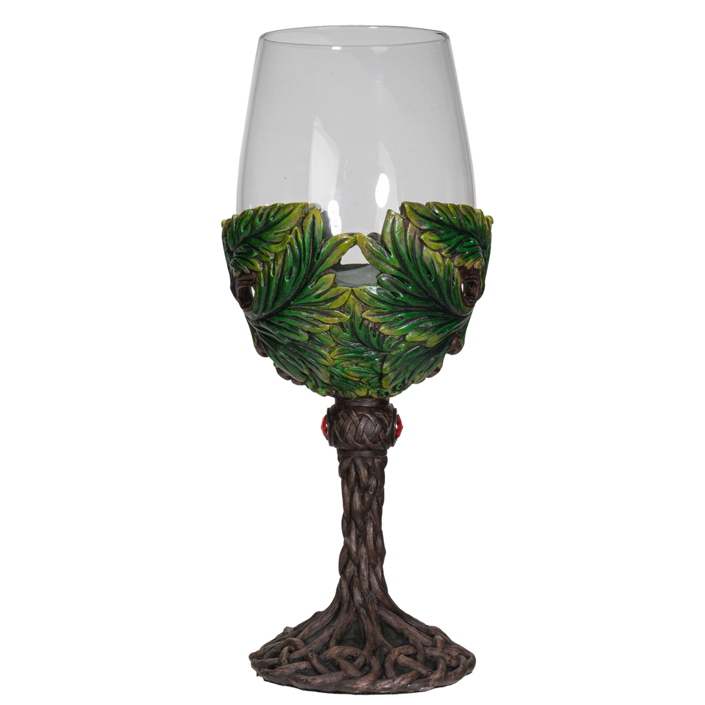 Mythical Forest Spirit Greenman Deity 16 fl oz Wine Glass Stemware Goblet Chalice Kitchen Home Decor