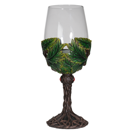 Mythical Forest Spirit Greenman Deity 16 fl oz Wine Glass Stemware Goblet Chalice Kitchen Home Decor