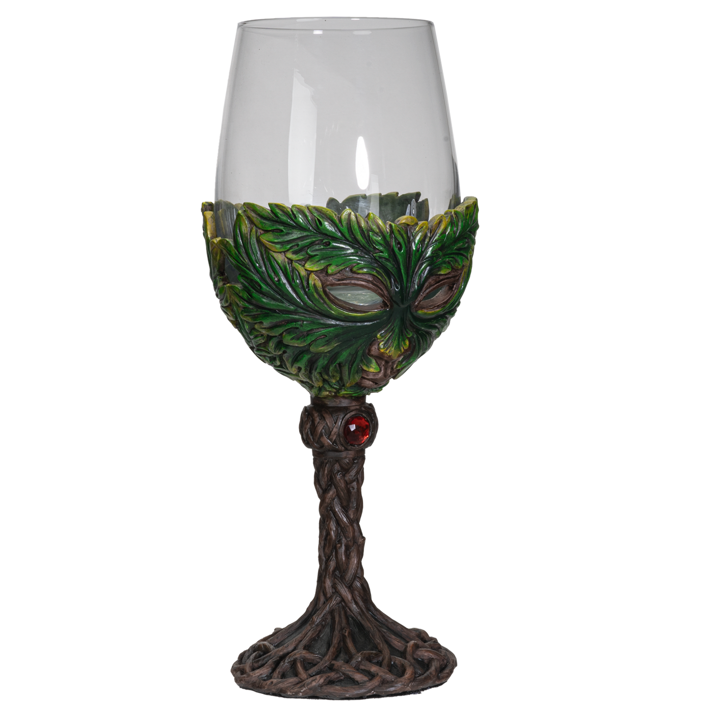 Mythical Forest Spirit Greenman Deity 16 fl oz Wine Glass Stemware Goblet Chalice Kitchen Home Decor