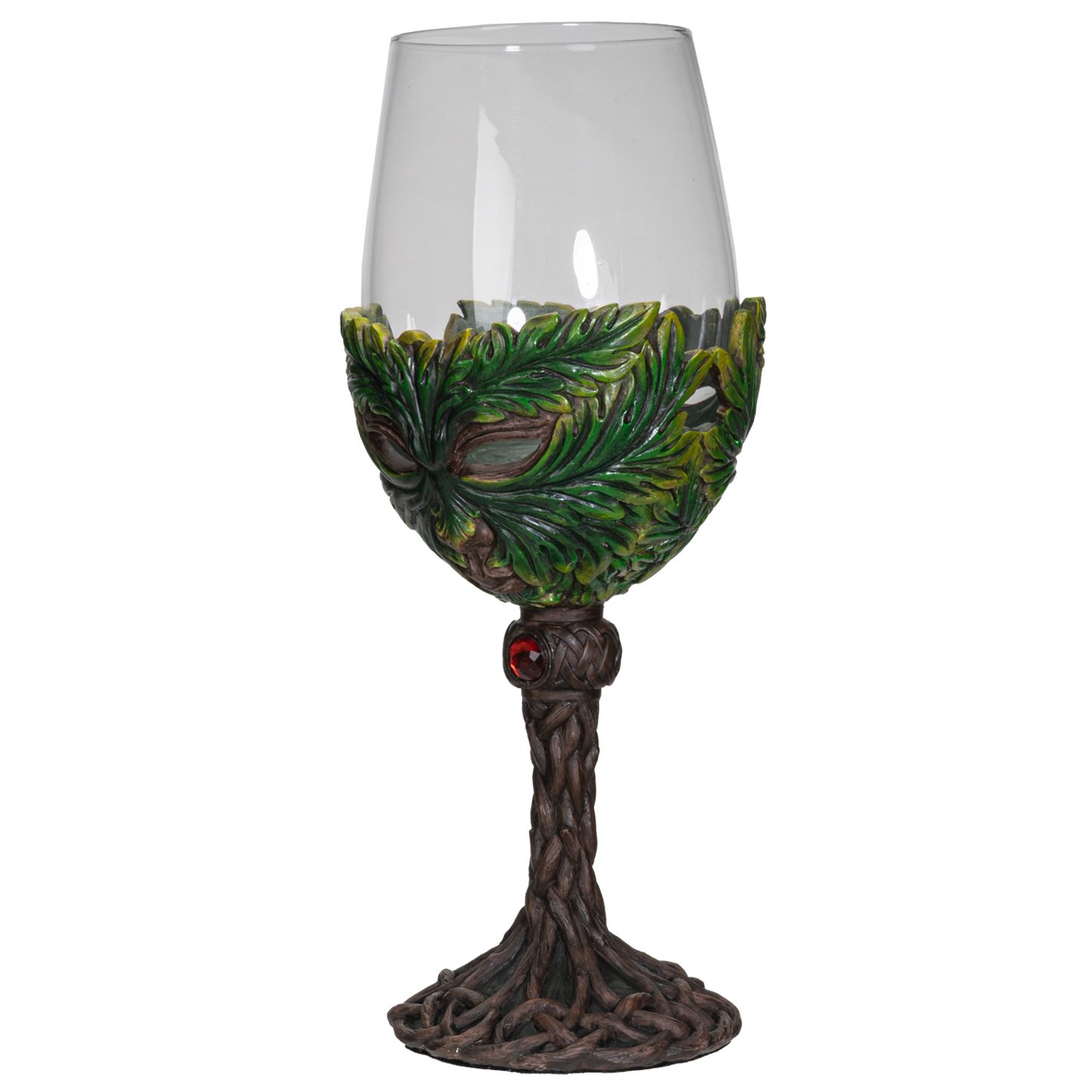 Mythical Forest Spirit Greenman Deity 16 fl oz Wine Glass Stemware Goblet Chalice Kitchen Home Decor