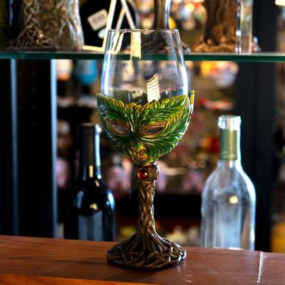 Mythical Forest Spirit Greenman Deity 16 fl oz Wine Glass Stemware Goblet Chalice Kitchen Home Decor