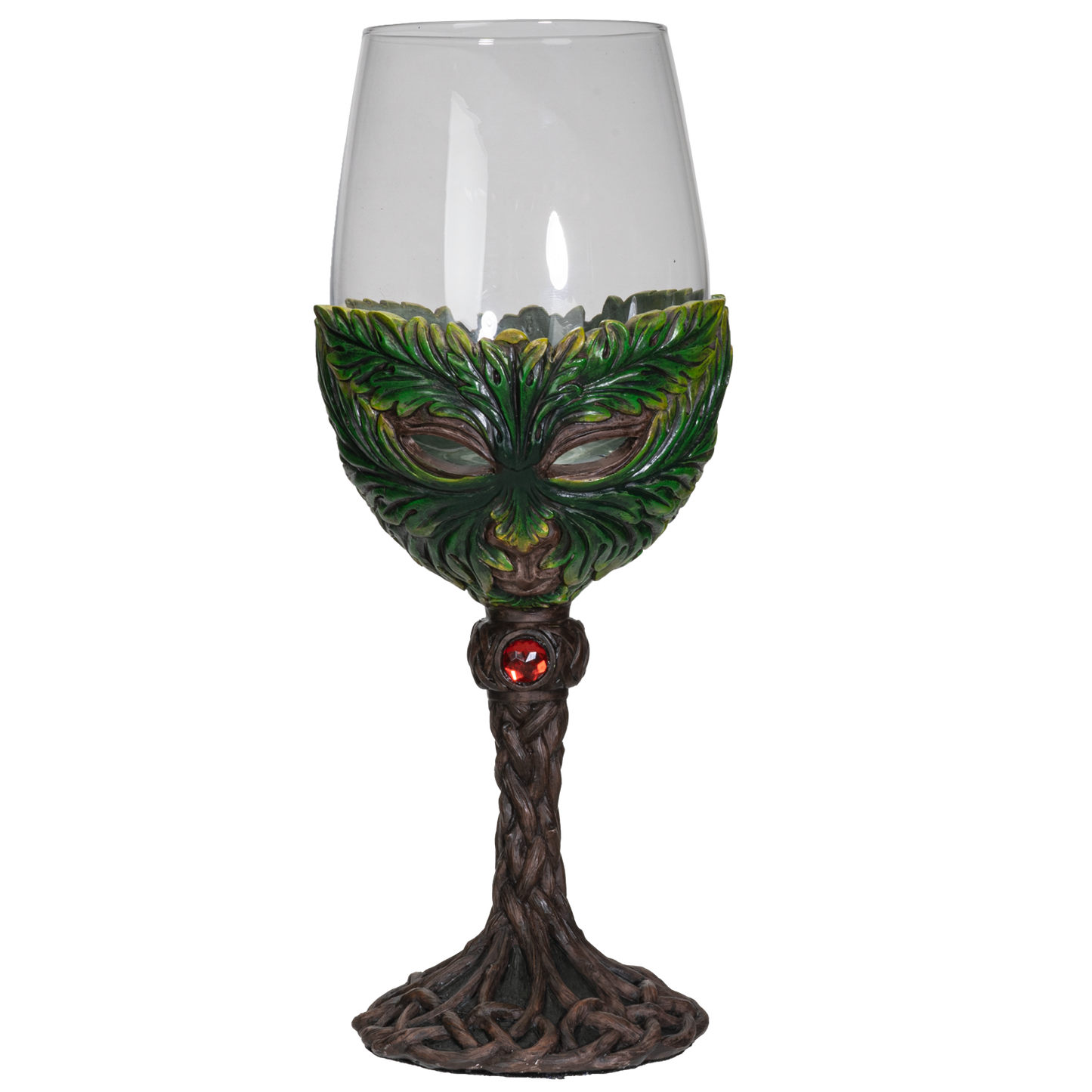 Mythical Forest Spirit Greenman Deity 16 fl oz Wine Glass Stemware Goblet Chalice Kitchen Home Decor