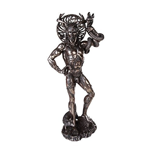 Celtic Mythology Polytheism Cernunnos Horned God Statue by Artist Maxine Miller 18 inches Tall