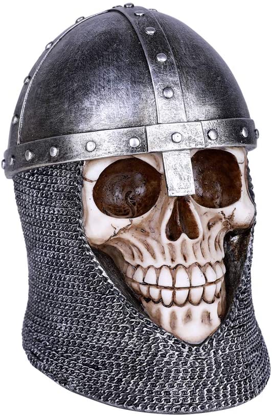 Medieval Knight Skull Figurine