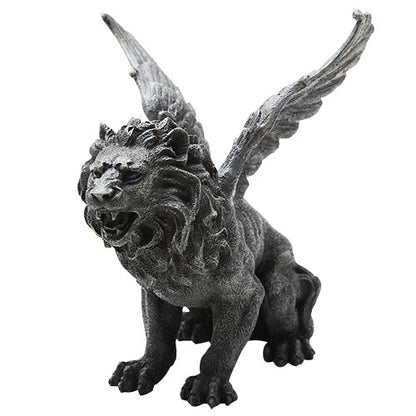 PTC 6.5 Inch Resin Medieval Winged Lion Gargoyle Statue Figurine