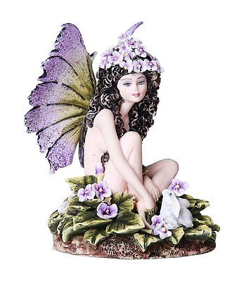 Viola Purple Violet Fairy "Thinking of You" Fantasy Collectible 4.75 Inches