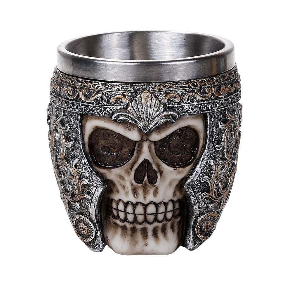 Viking Warrior Helmet Skull Cup Gothic Mug Medieval