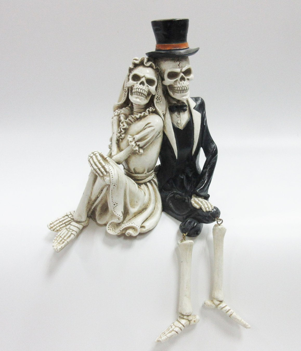 Day of the Dead Skeleton Wedding Couple Shelf Sitter Figurine DOD