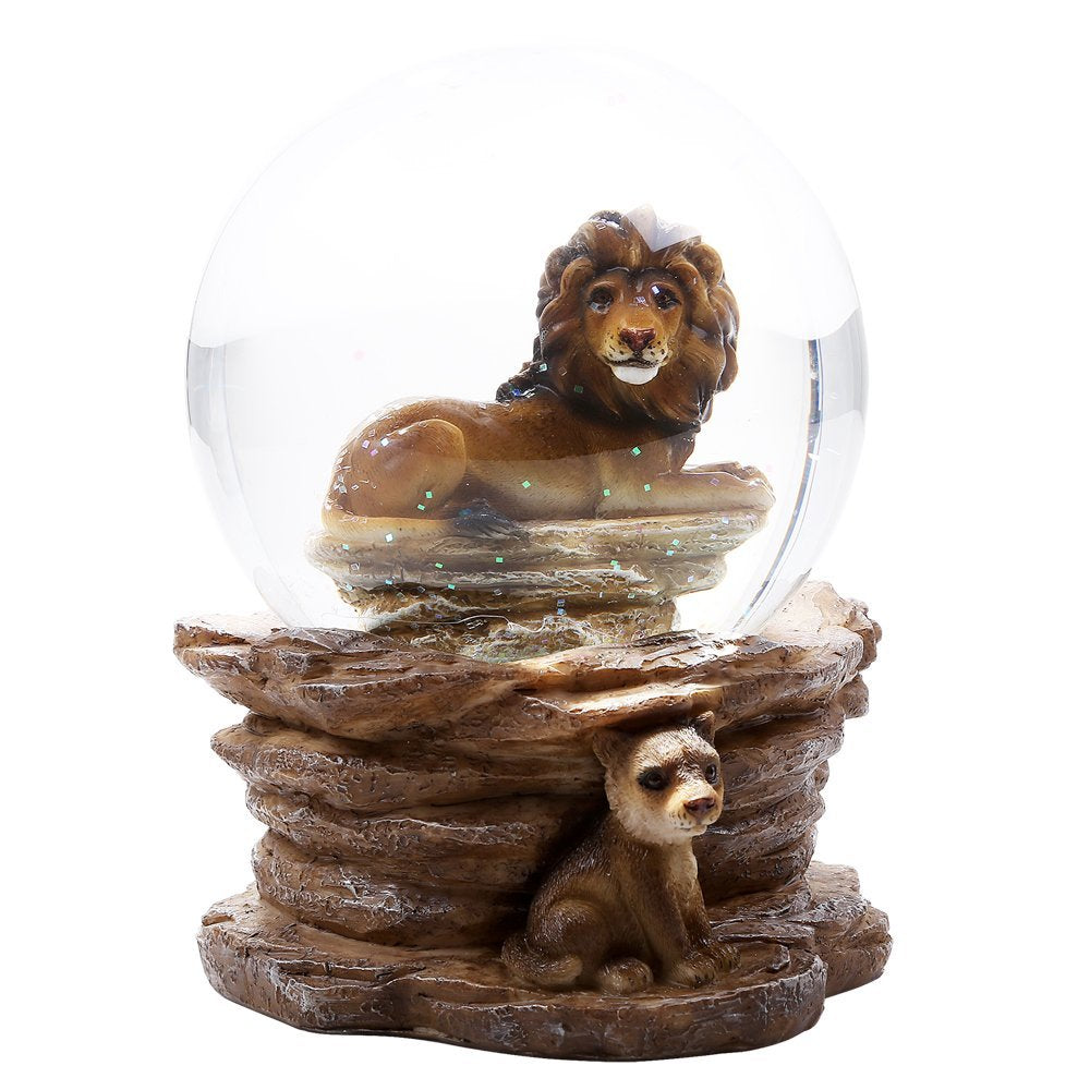 Lion King of the Jungle Glitter Water Globe Collectible Water Ball