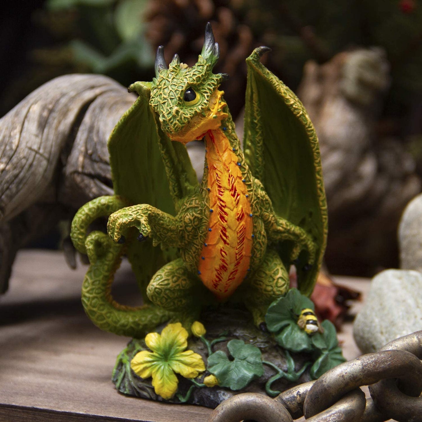 Pacific Trading Dragon Fantasy Cantaloupe Dragon Resin Figurine