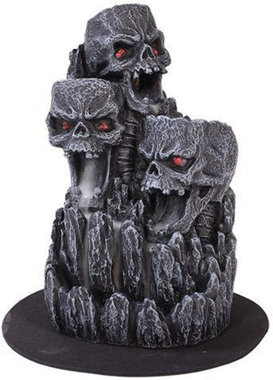 Skull Heaped Hill Backflow Incense Holder Burner