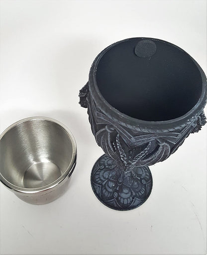 Wine Goblet Dragon Chalice Medieval Stainless Steel Cup Decor Resin Glass DrinkCollectible Celtic Home