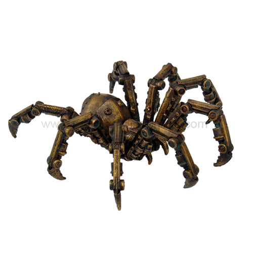 PTC 9799 Steampunk Inspired Mechanical Spider Resin Statue Figurine, 6"