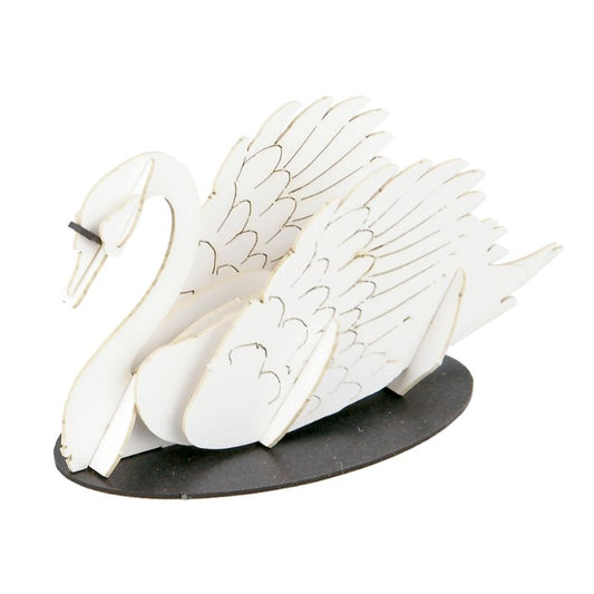 Japanese Art of Paper Craft White Swan Premium 3D Paper Puzzle Educational Model Kit Challenge Gift Made in Japan