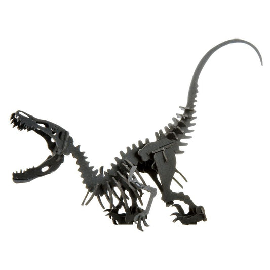 Japanese Art of Paper Craft Dinosaur Velociraptor 34 pieces Black Assembled Educational Premium 3D Puzzle Paper Model Kit Challenge Gift Made in Japan