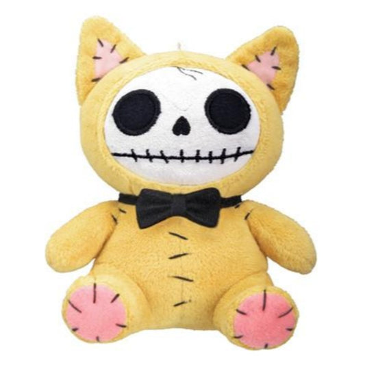 Furrybones Yellow Cat Mao Mao Wearing Black Bow Tie Small Plush Doll