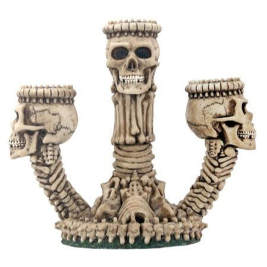 Ossuary Skeleton Triple Votive/Candle Holder