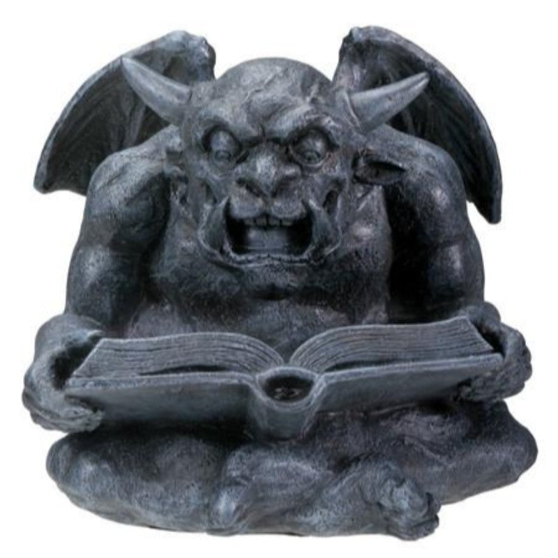 Summit Collection Reading Gargoyle - Collectible Figurine Statue Sculpture Figure Model, Grey