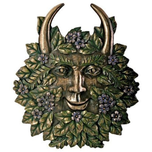 Greenman Spring Plaque Fantasy Designer Decoration Collectible