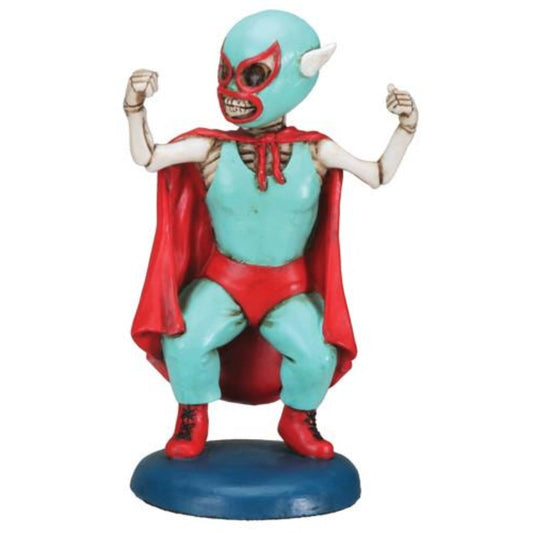 Day of The Dead Mini Lucha Dore Wrestler Skeleton Figurine