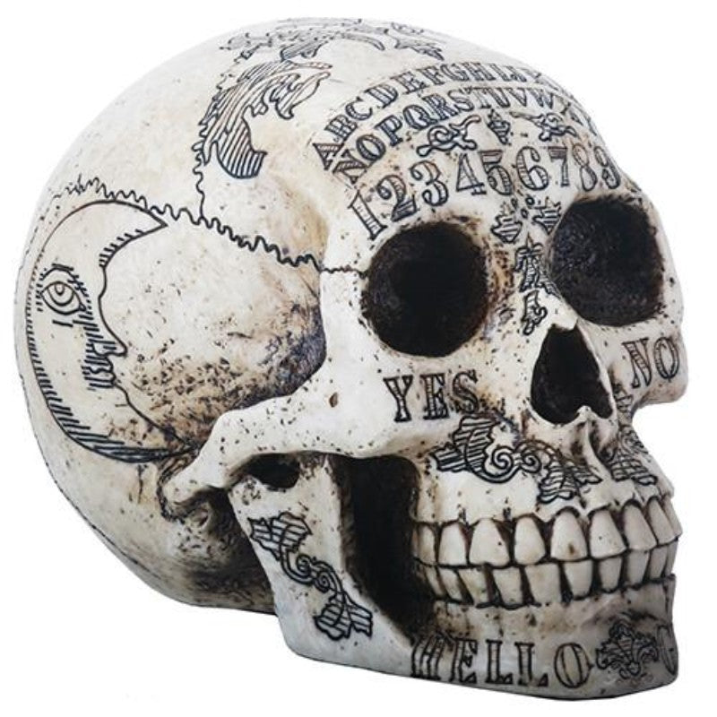 SUMMIT COLLECTION Paranormal Skull Head with Ouija Symbols Collectible Figurine