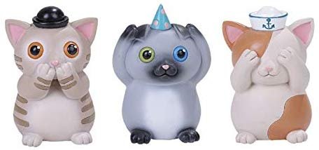 SUMMIT COLLECTION Mischievous Hear, See, and Speak No Evil Cats