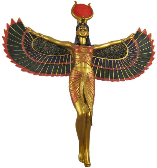 Winged Isis Egyptian Goddess of Motherhood and Magic Wall Hanging Deity