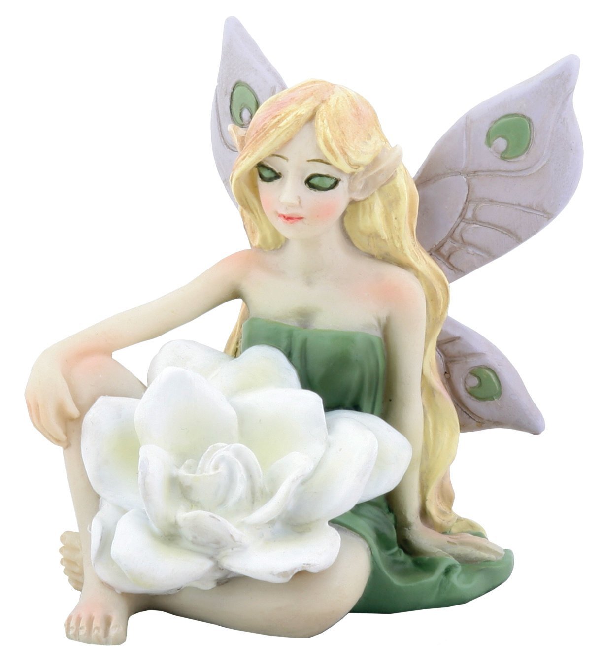 Gardenia Fairy with Rose Flower Statue