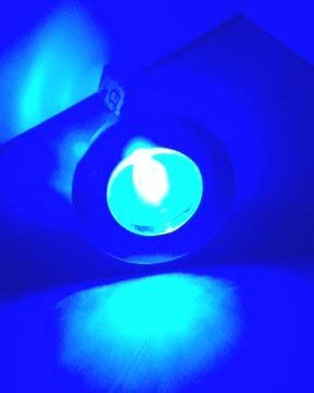 Marine Boat LED Blue Mini Courtesy Button Light Chrome Plated Brass