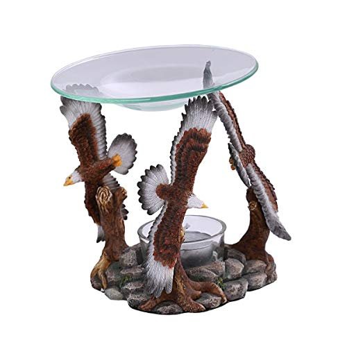 Pacific Giftware PT Flying Soaring Eagles Figurine Essential Oil Tea Candle Burner Diffuser