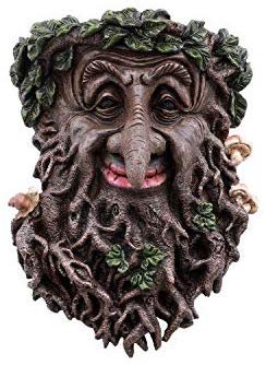 Greenman Face Resin Figurine Wall Plaque