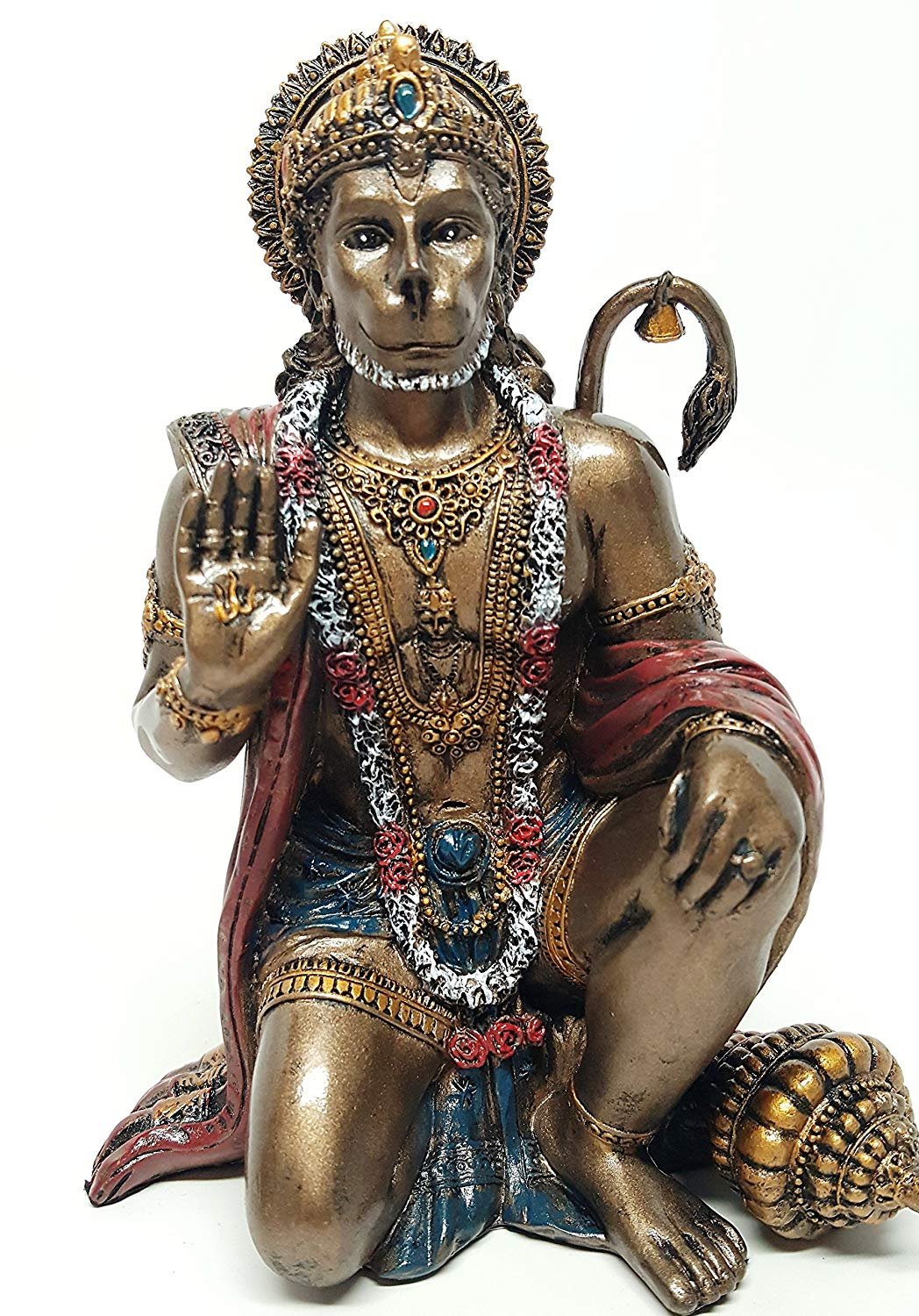 PTC 6 Inch Hanuman Mythological Indian Hindu God Resin Statue Figurine